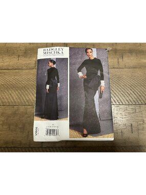 Vogue V1605 Badgley Mischka Sewing Pattern Top Skirt Evening Length Size (14-22)